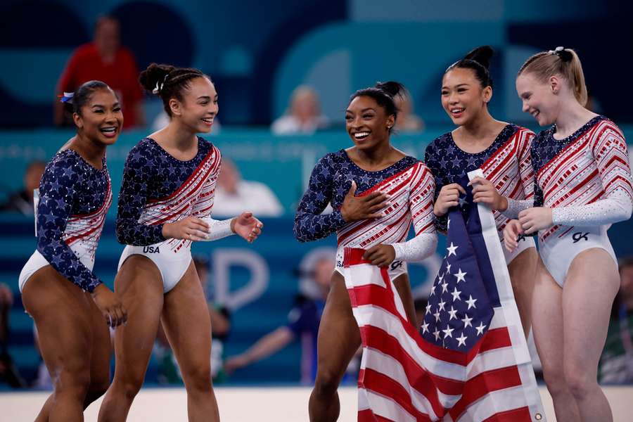 The 'Golden Girls' celebrate their gold medal