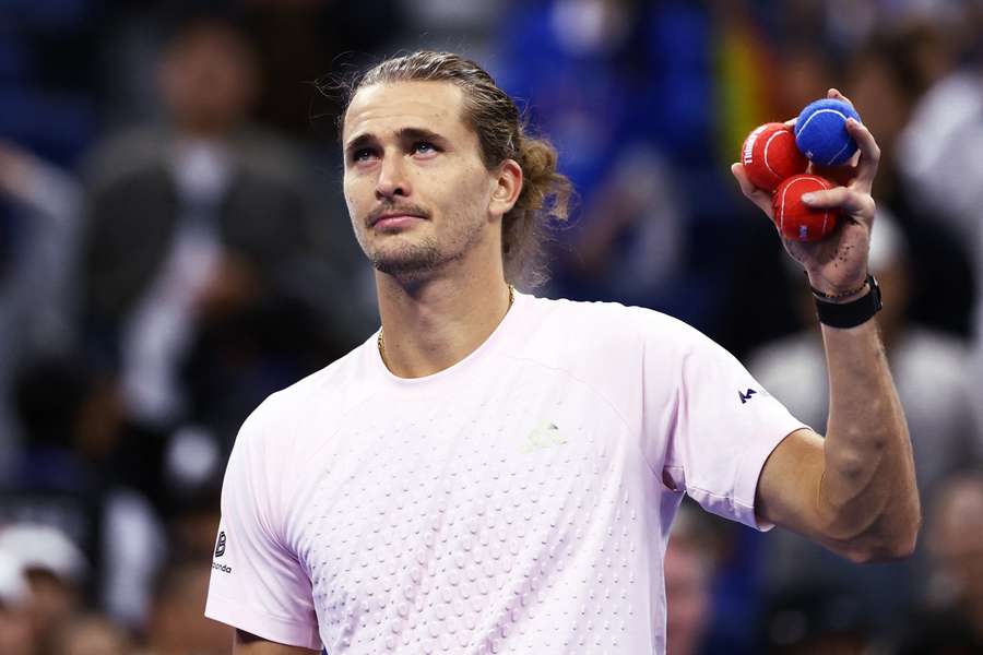 Germany's Alexander Zverev celebrates winning in Beijing Germany's Alexander Zverev celebrates winning in Beijing