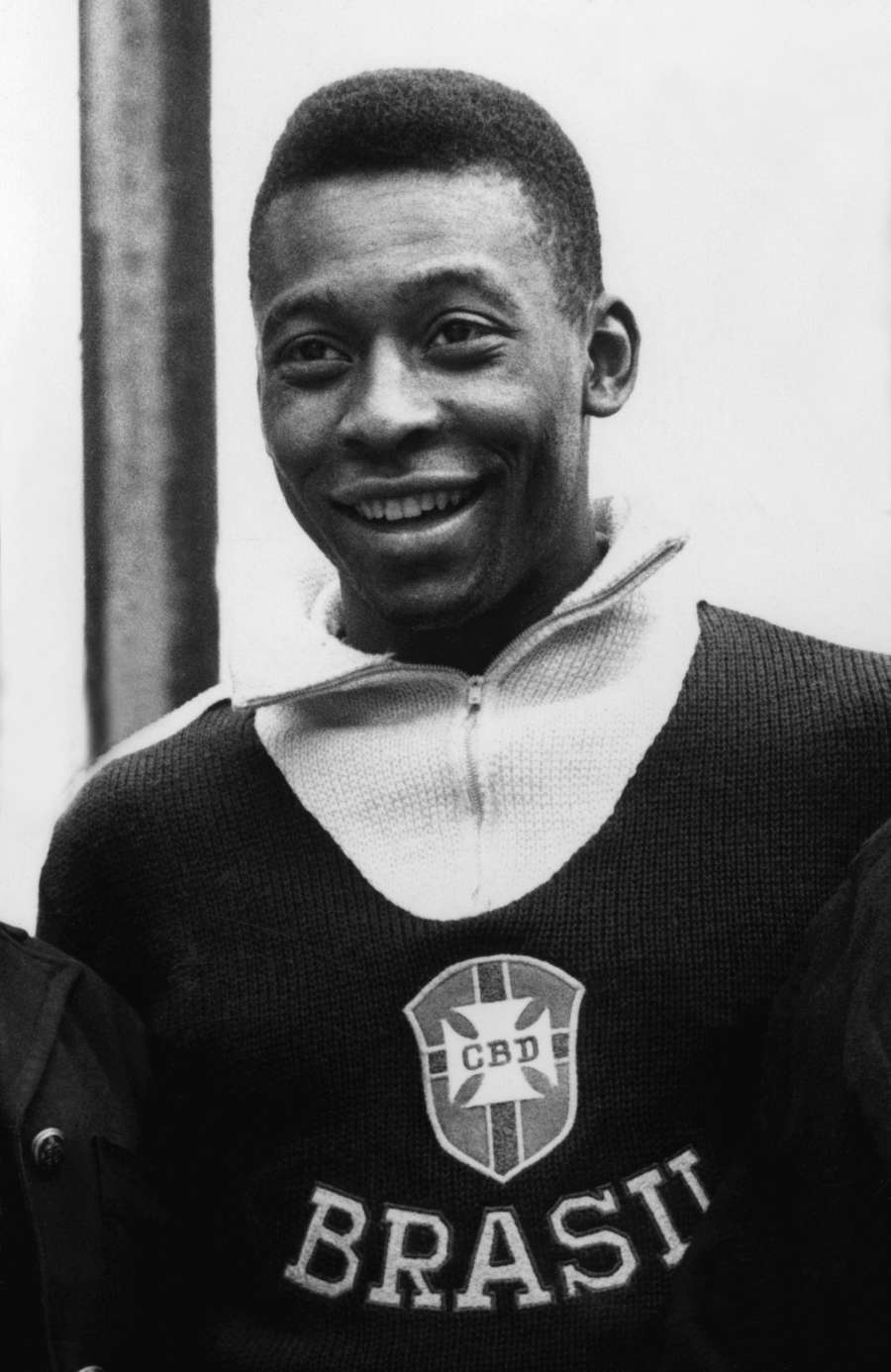 In this file photo taken on June 01, 1962 Brazilian forward Pele smiles as he poses for photographers