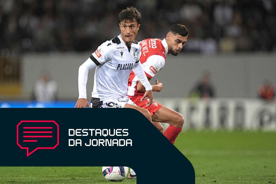 Óscar Rivas e Gabri Martínez no dérbi do Minho