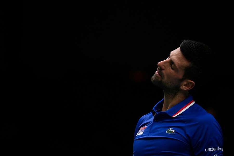 Novak Djokovic im Einsatz für Serbien.