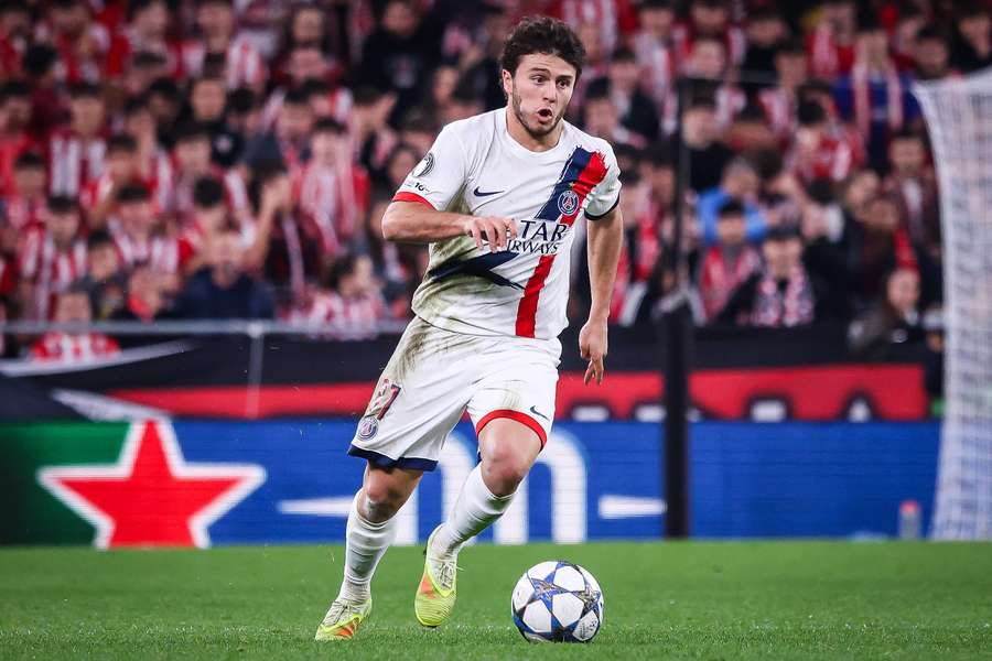 Joao Neves lors du dernier match de Ligue des champions le 10 décembre 2025.