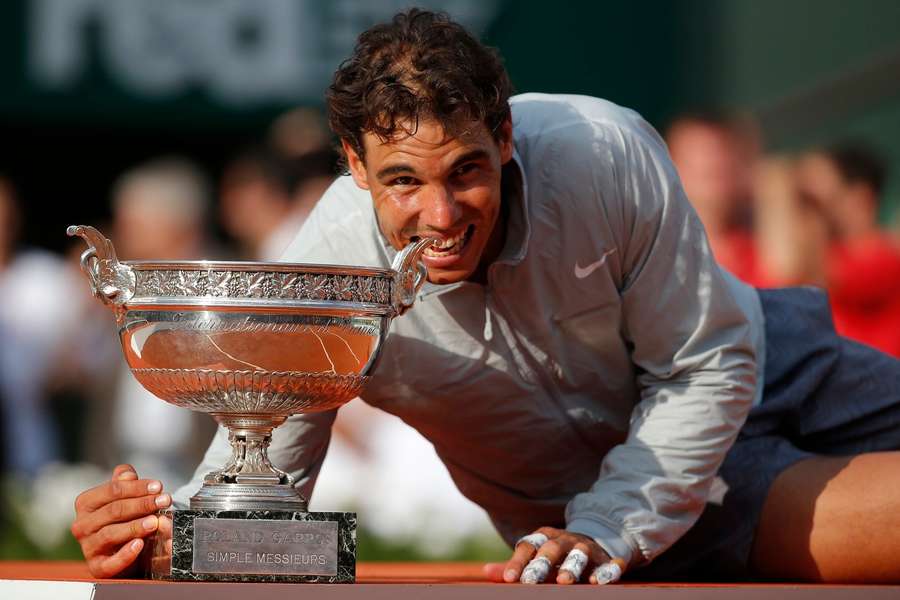 Rafael Nadal im Jahr 2014, nach dem Gewinn der French Open.