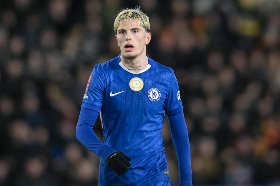 Alejandro Garnacho z Chelsea FC podczas meczu czwartej rundy Emirates FA Cup pomiędzy Hull City a Chelsea