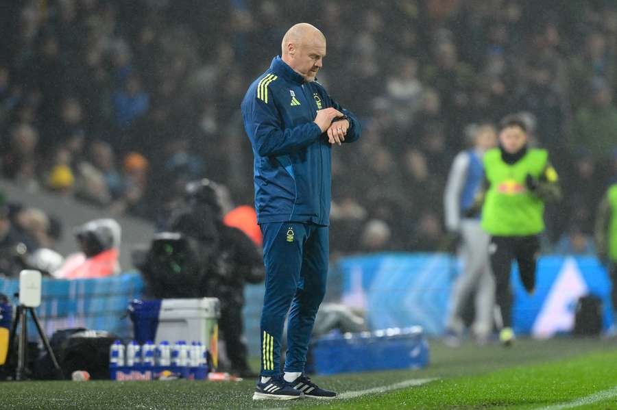 Sean Dyche during what turned out to be his last match as Nottingham Forest boss.