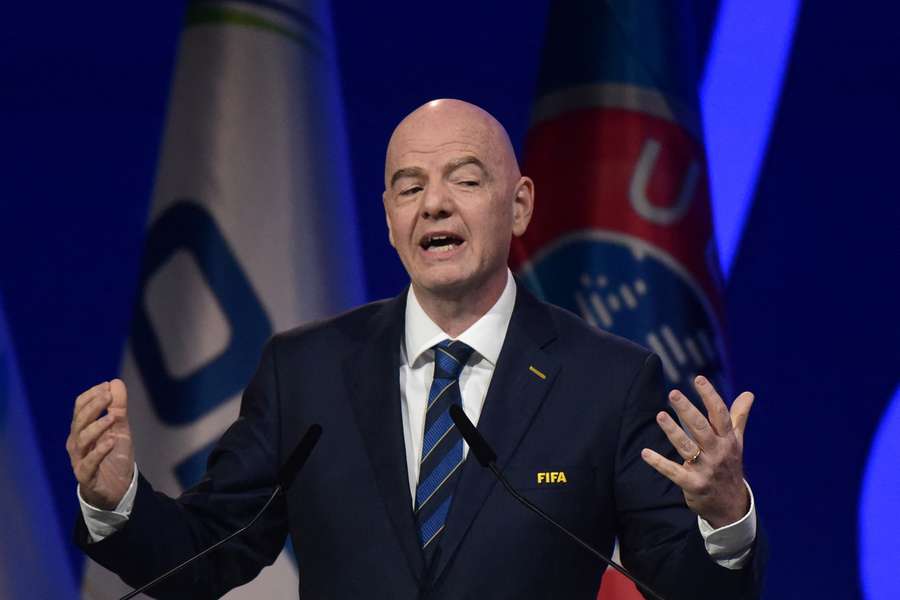 Infantino au Paraguay le 15 mai.