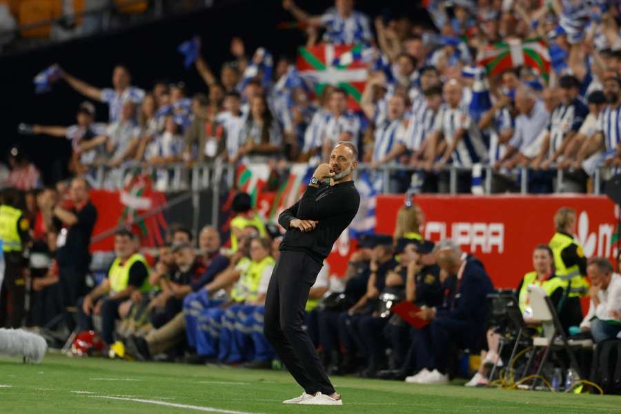 Pellegrino Matarazzo, durante la final de la Copa del Rey