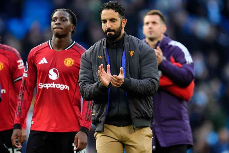 Ruben Amorim, treinador do Manchester United, no final do jogo