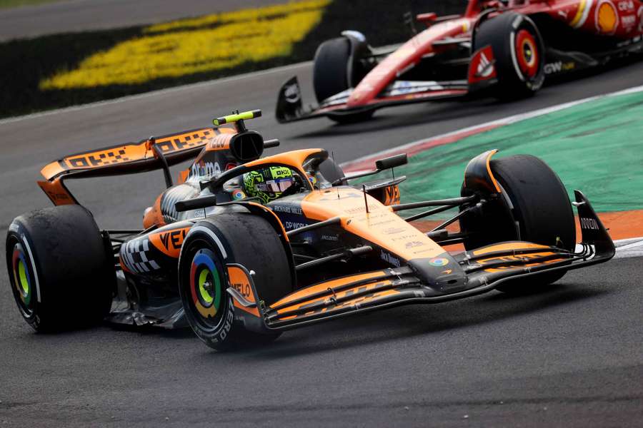 Norris in action in the McLaren