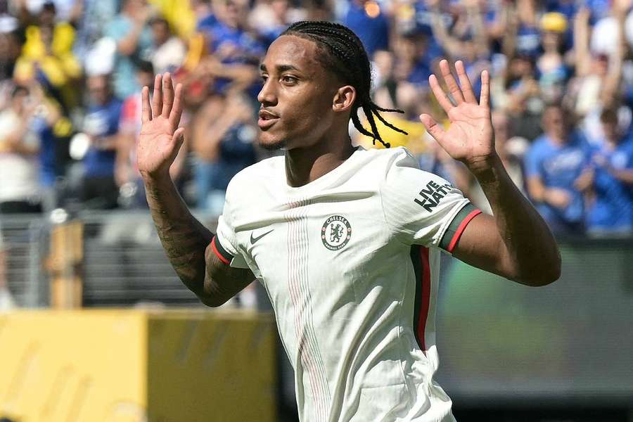 Joao Pedro après son deuxième but face à Fluminense mardi en demi-finale de Coupe du monde des clubs. 