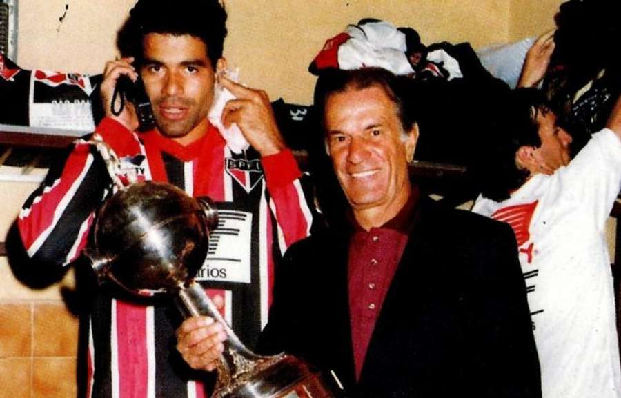 Raí e Telê campeões da Libertadores em 1992