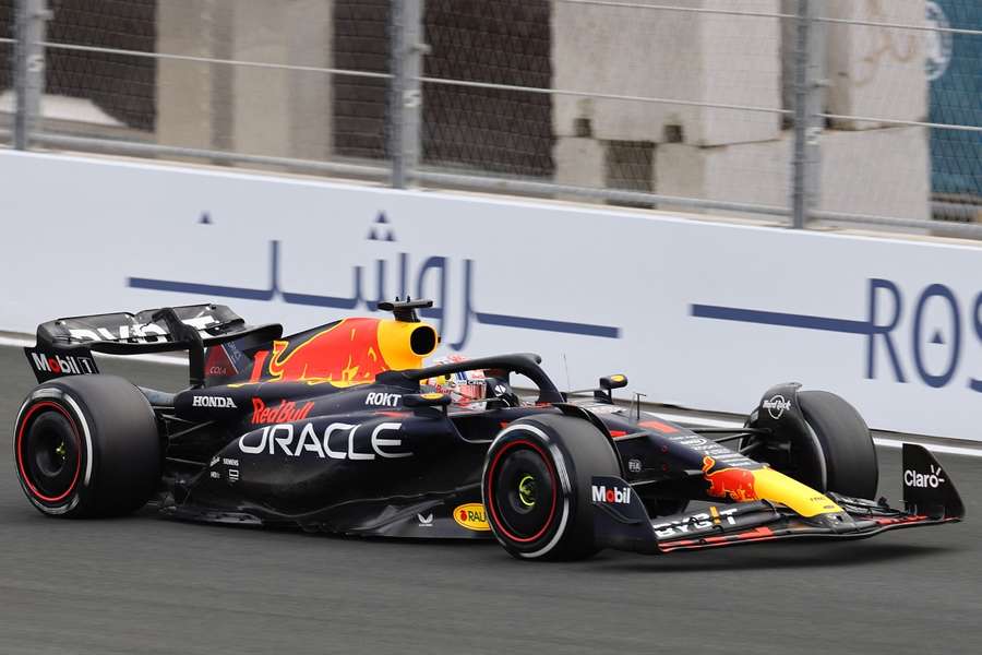 Red Bull's Max Verstappen during practice