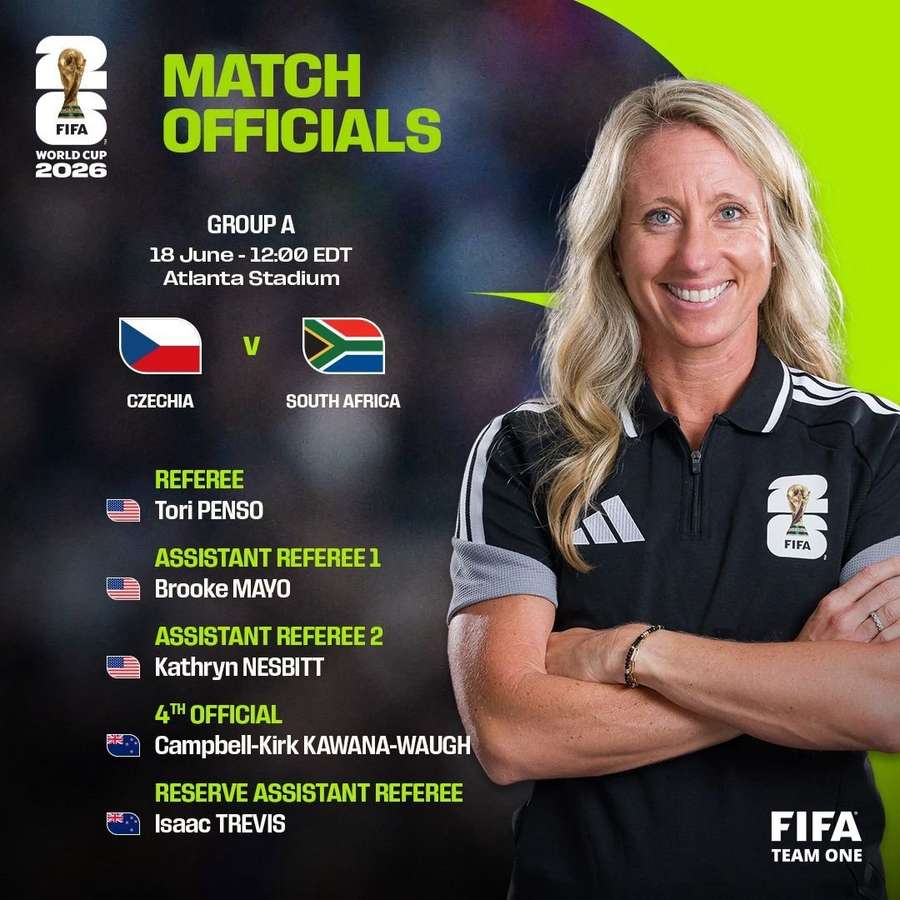 The referee team for the fixture The referee team for the fixture