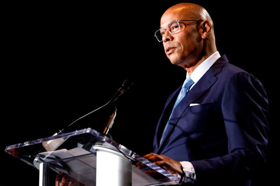 NFLPA Executive Director Lloyd Howell speaking at a press conference ahead of Super Bowl LIX (2025)