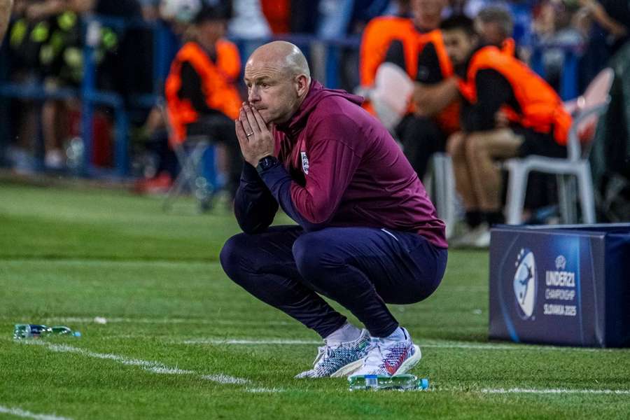 Lee Carsley during England's defeat to Germany