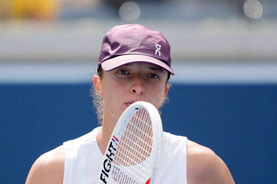 Iga Swiatek à l'US Open. Iga Swiatek à l'US Open.