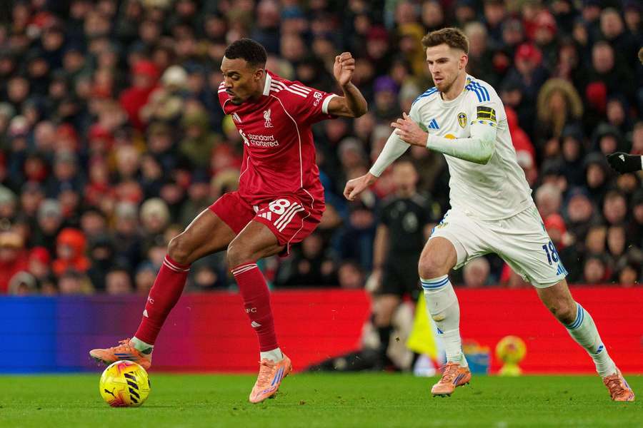 Leeds midfielder Stach "happy" with Liverpool draw