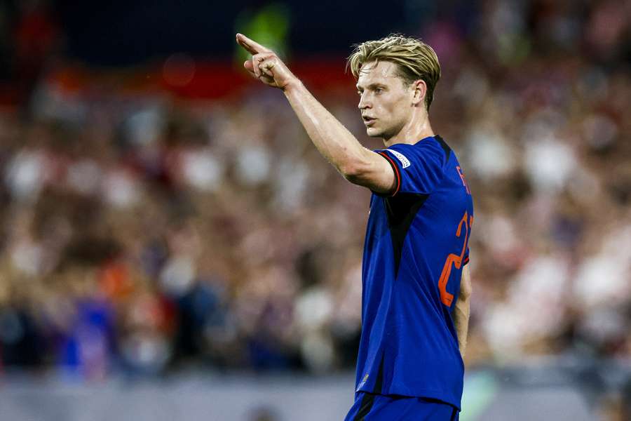 Frenkie de Jong tijdens de UEFA Nations League halve finale