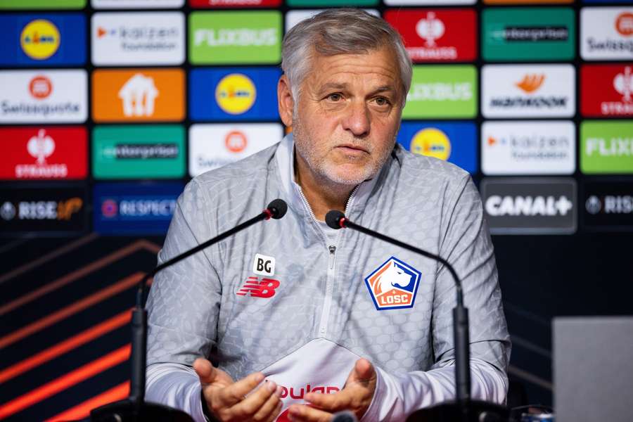 Bruno Genesio face à la presse ce mercredi. Bruno Genesio face à la presse ce mercredi.