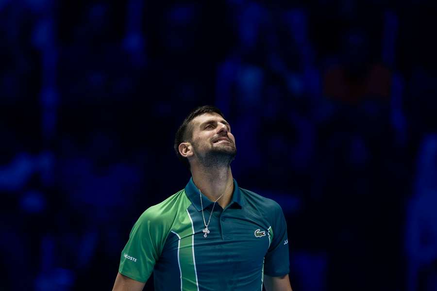 Sârbul Novak Djokovic, numărul unu mondial al tenisului masculin, care poate rata calificarea în semifinalele Turneului Campionilor