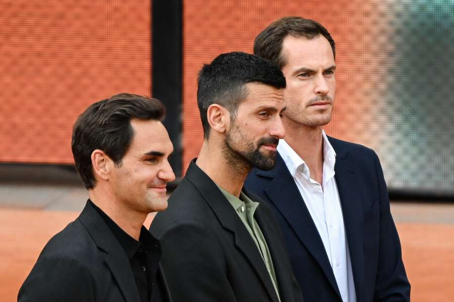 Murray obok Djokovicia i Rafaela Nadala.
