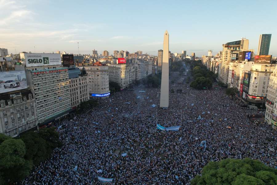 Plac Republiki w Buenos Aires w dniu finału