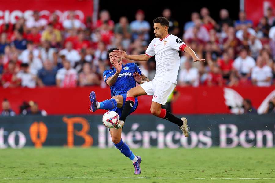 Jesús Navas, durante un partido de esta temporada ante el Getafe