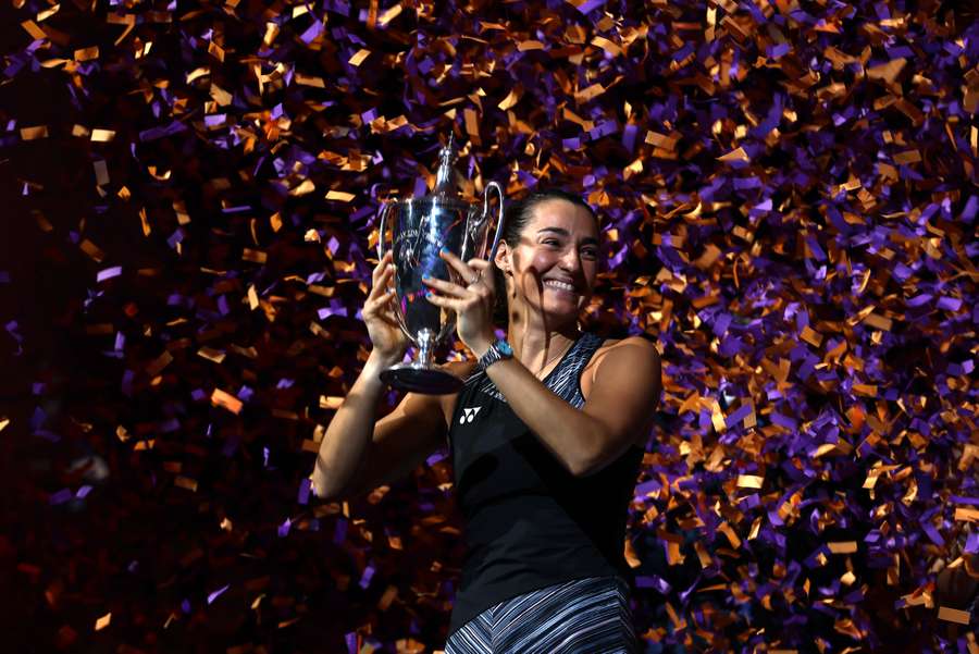Garcia celebrates her WTA Finals success
