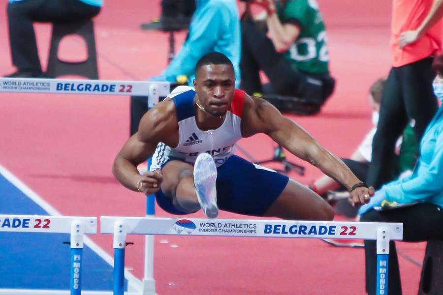 Wilhem Belocian en mars 2022 à l'occasion des Mondiaux d'athlétisme en intérieur.