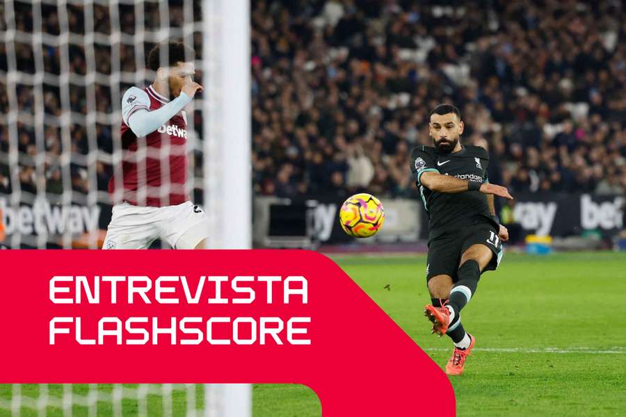 Mohamed Salah em ação pelo Liverpool