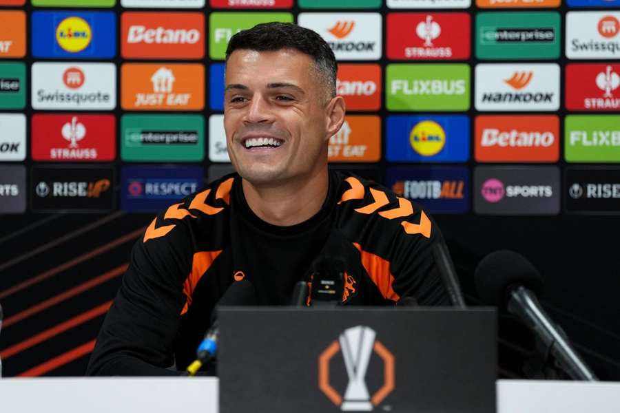 Xhaka speaks to the press Xhaka speaks to the press