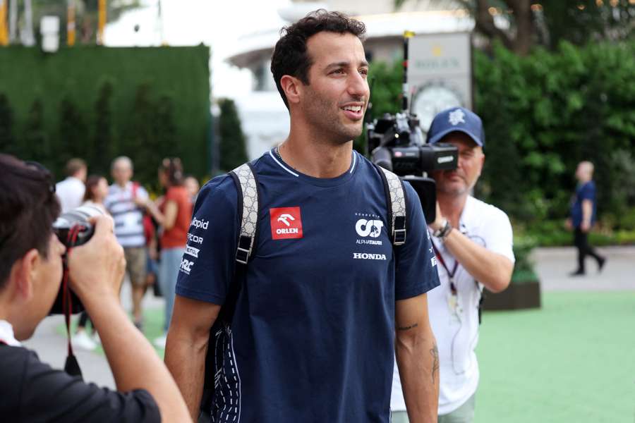 Daniel Ricciardo esteve em Singapura como parte da configuração da AlphaTauri, mas não correu