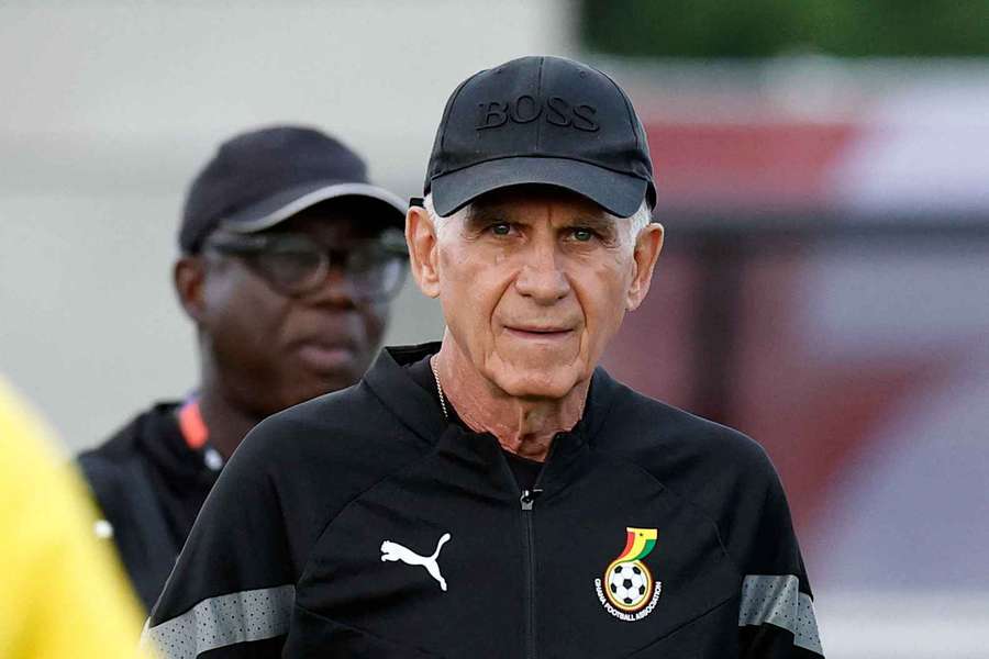 Carlos Queiroz during training with Ghana Carlos Queiroz during training with Ghana