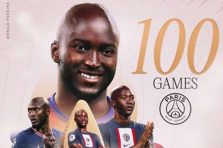 Danilo Pereira assinalou marca nas redes sociais