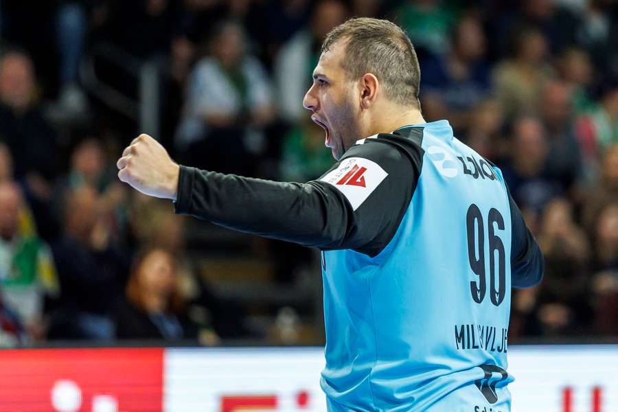 Dejan Milosavljev war ein starker Rückhalt beim Sieg der Füchse über den THW Kiel.