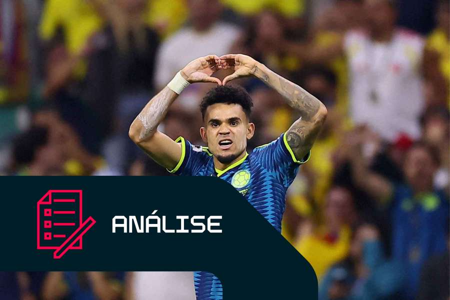 Díaz e a sua celebração do golo.
