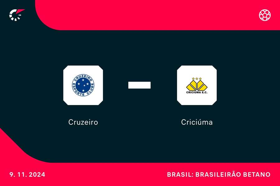 Cruzeiro e Criciúma se enfrentam neste sábado (9) em Belo Horizonte