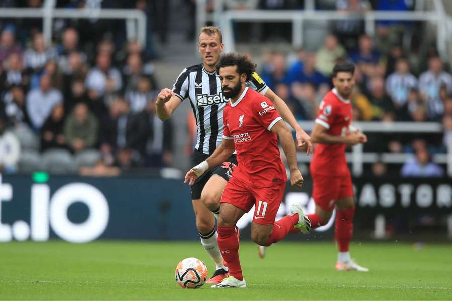 Salah, contra el Newcastle.
