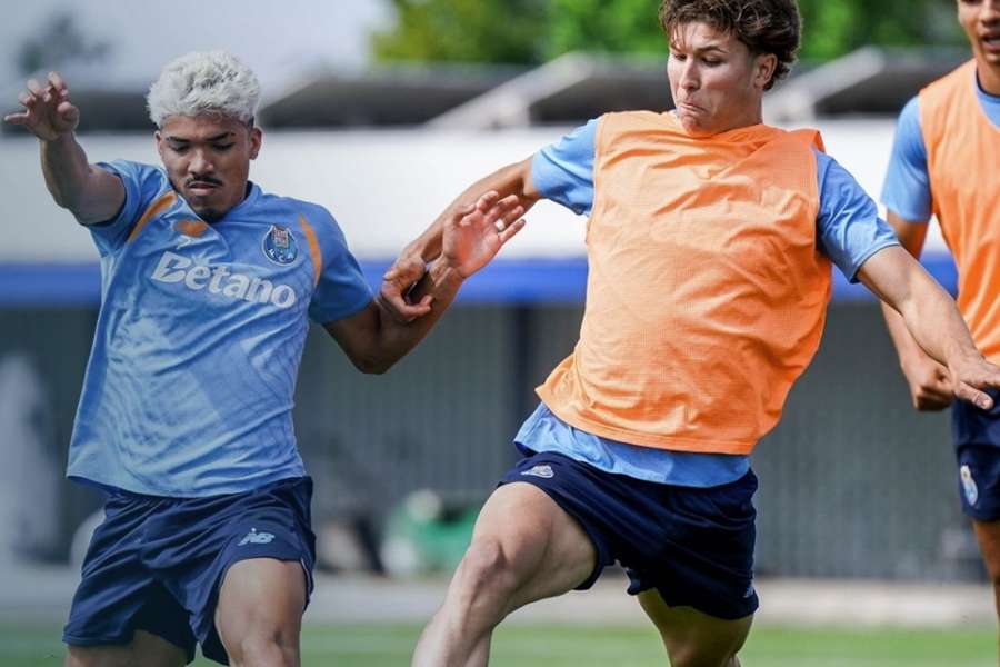 William Gomes e Bernardo Lima no treino do FC Porto William Gomes e Bernardo Lima no treino do FC Porto