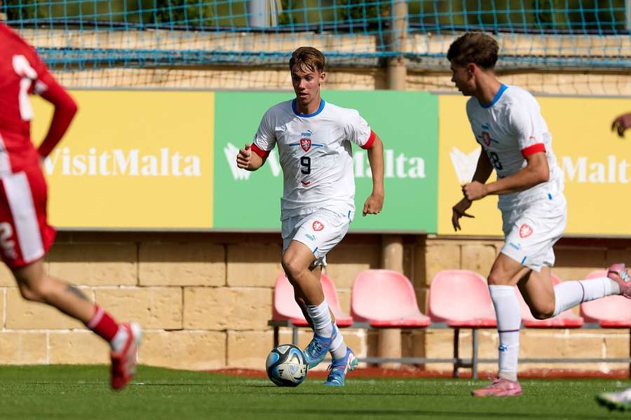 Daniel Švancara v dresu české reprezentace do 19 let.