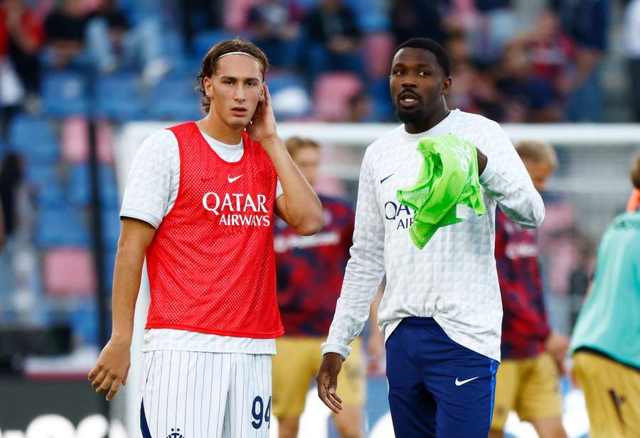 Pio Esposito e Marcus Thuram Pio Esposito e Marcus Thuram