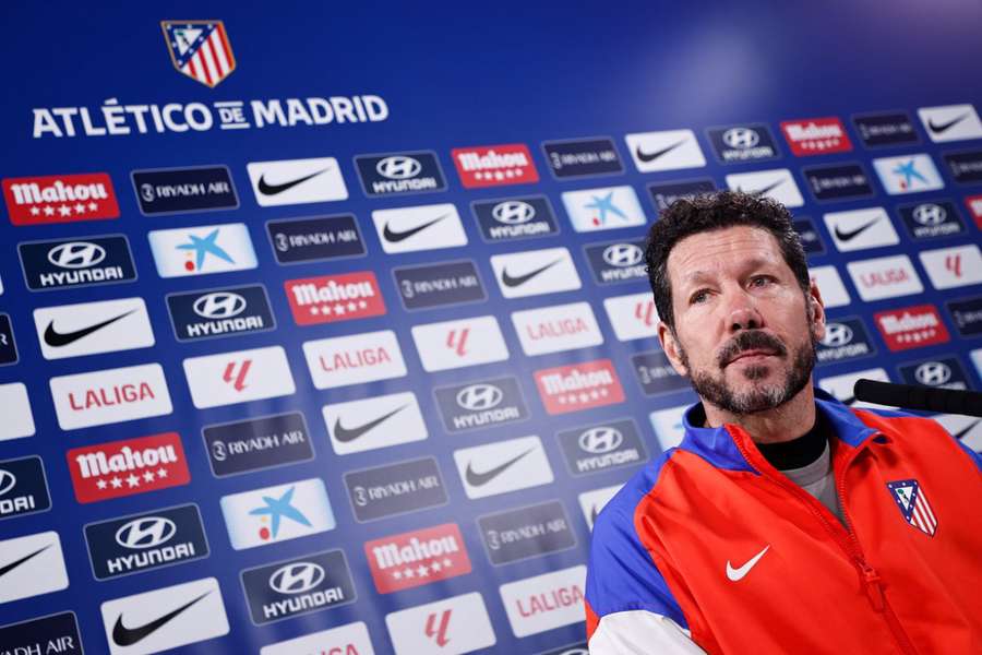 Simeone, en la previa del derbi ante el Real Madrid
