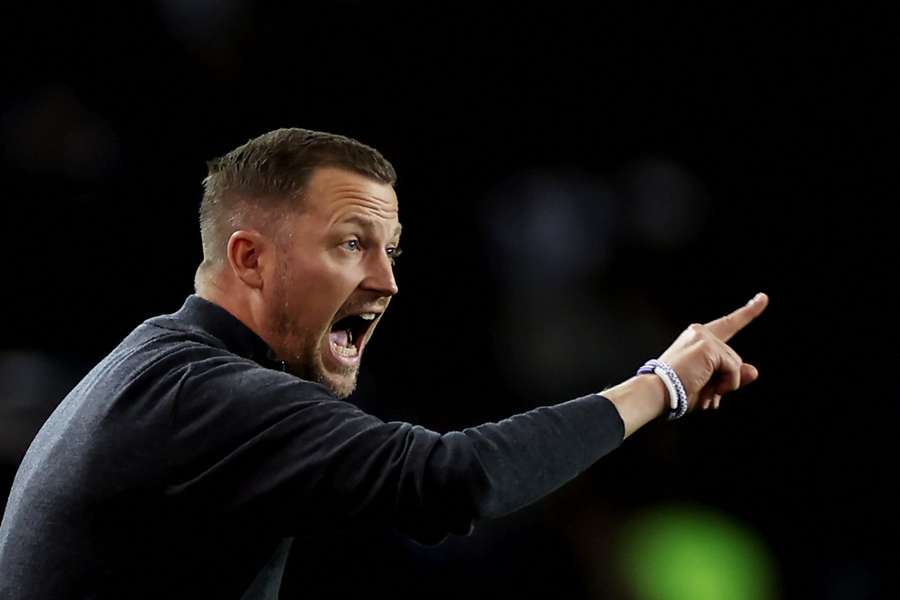 An agitated coach Jacob Neestrup tries to get his team going An agitated coach Jacob Neestrup tries to get his team going