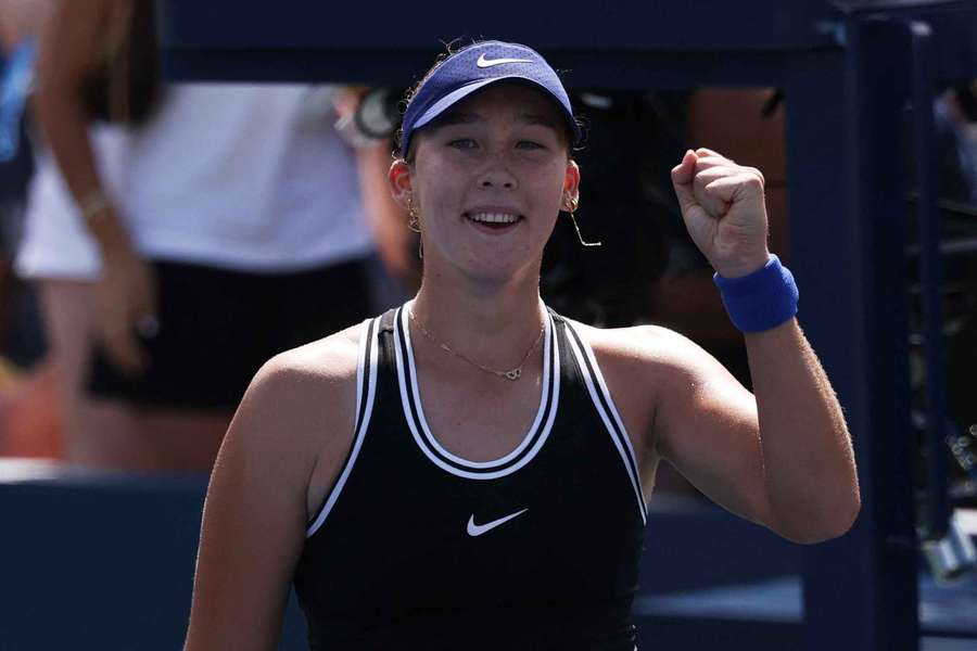 Mirra Andreeva celebra su victoria