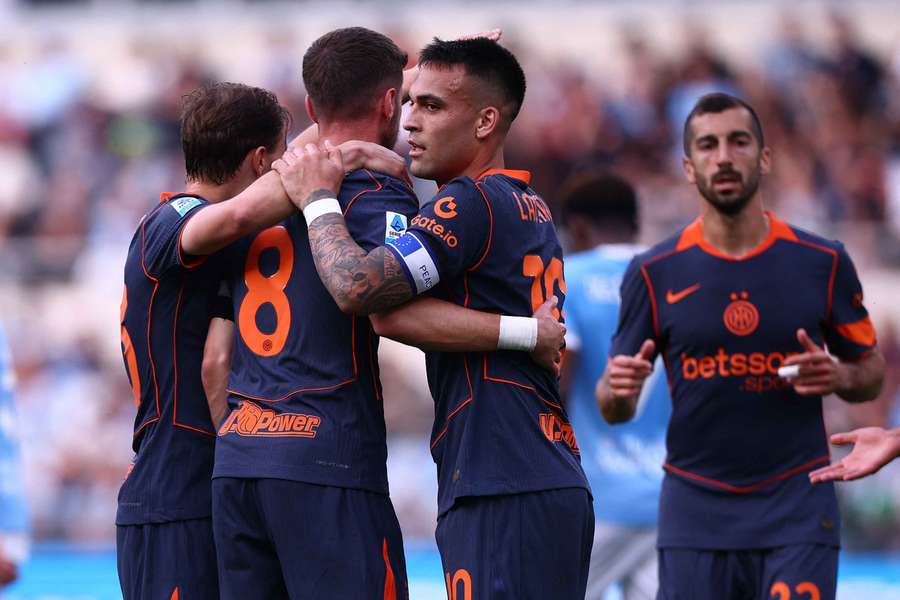 L'esultanza dopo lo 0-2 di Sucic
