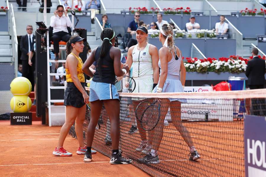 vlnr: Pegula, Gauff, Haddad Maia, Azarenka vlnr: Pegula, Gauff, Haddad Maia, Azarenka