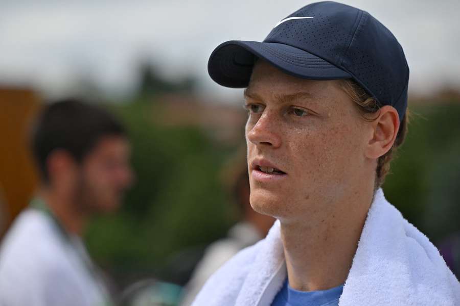 Jannik Sinner in allenamento