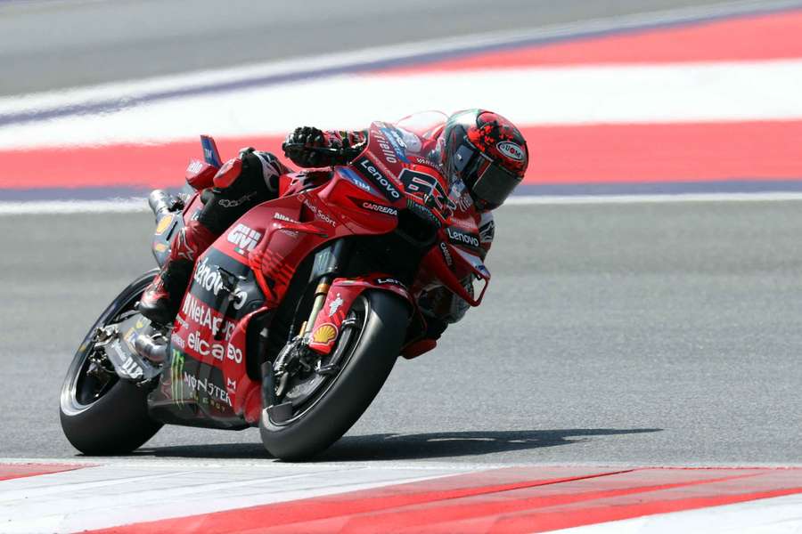 Francesco Bagnaia in action 