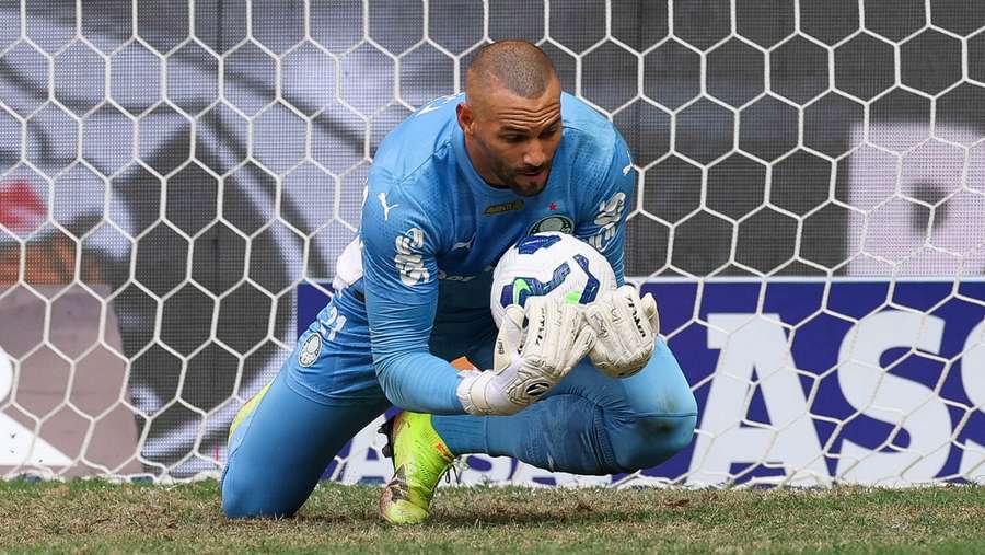 Weverton em ação pelo Palmeiras