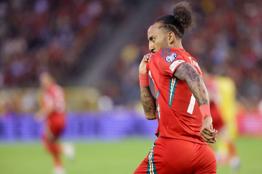 Thomas scored his first goal for Wales Thomas scored his first goal for Wales
